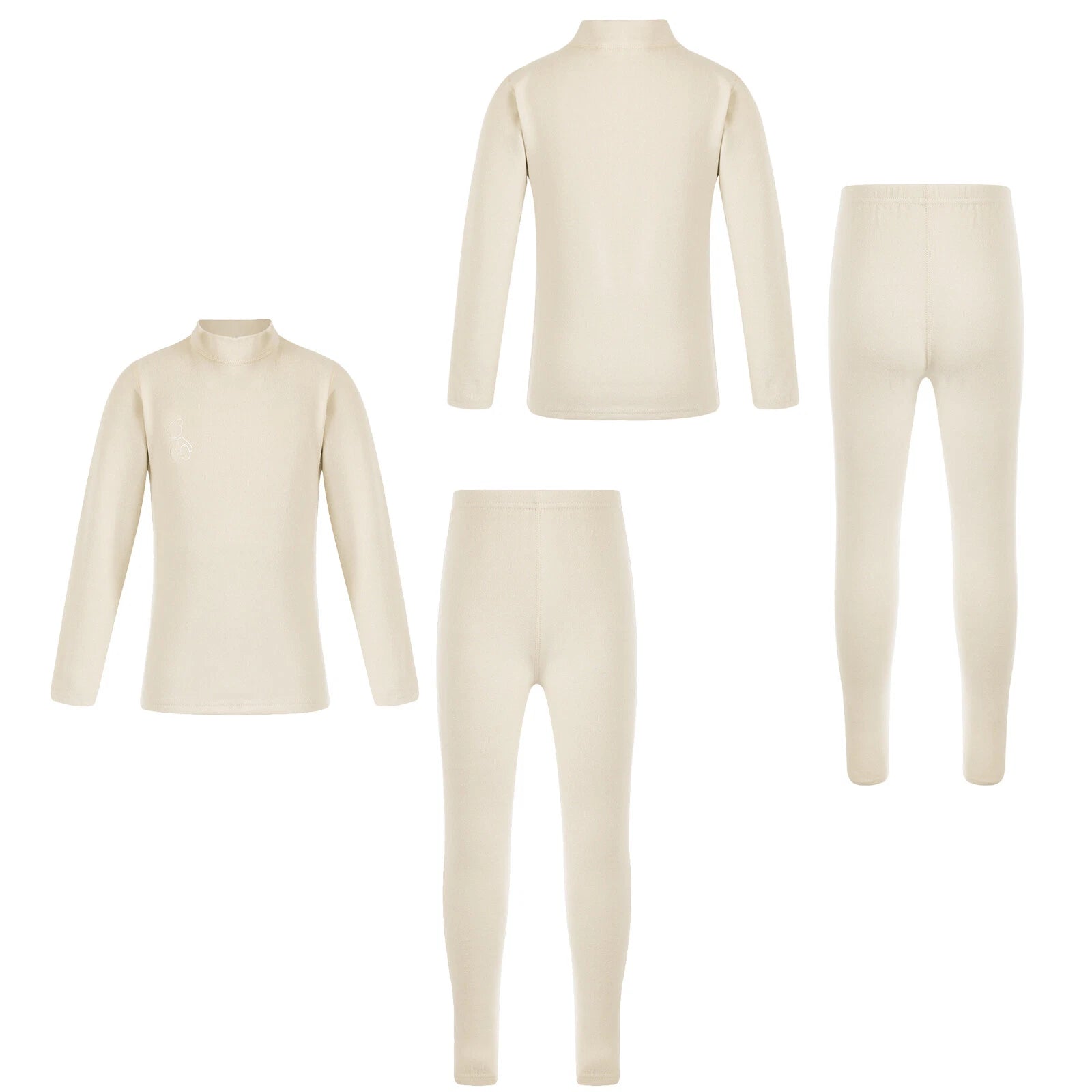 Kids Boys Girls Top Workout Tees Base Sleepwear Pajamas Set Exercise Suit Layer