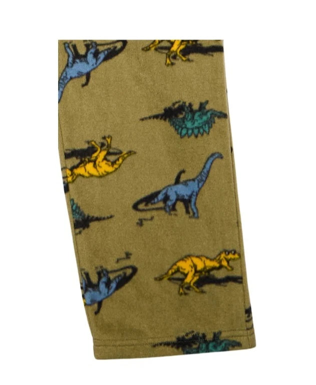 Wonder Nation Boys Dino Long Sleeve Top and Pants 2-Pc Sleep Set Sz M L 8 10 12