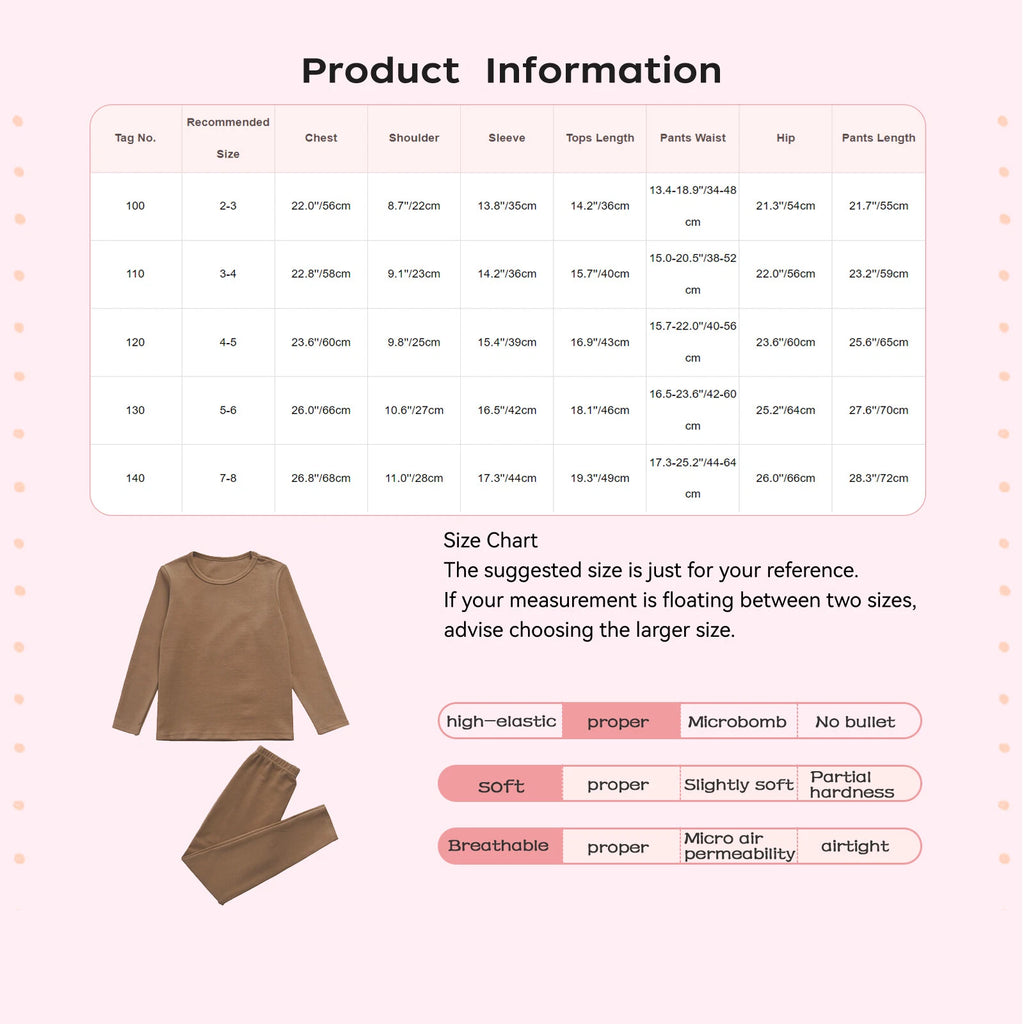 Unisex Kids Suit Bottoms Outfit Girls Set With Pants Homewear Pajamas Winter