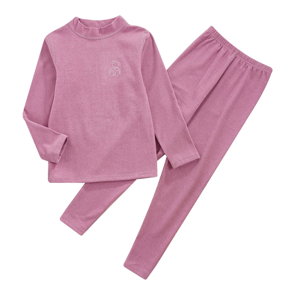 Kids Boys Girls Top Workout Tees Base Sleepwear Pajamas Set Exercise Suit Layer