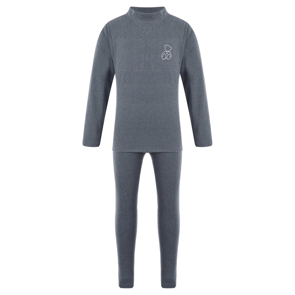 Kids Boys Girls Tees Long Sleeve Top Bear Print Sleepwear Pajamas Loungewear