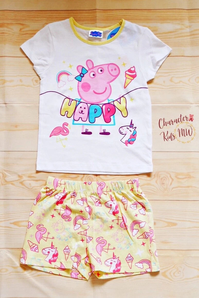 Peppa Pig Girl Pyjamas set Top and short  kids Nightwear  Size 3 to 6 Years