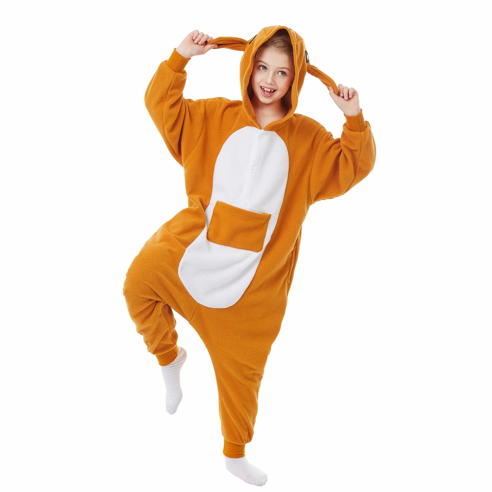 Kids Kangaroo Soft One-piece Pajamas Halloween Christmas Cute Cosplay Costumes