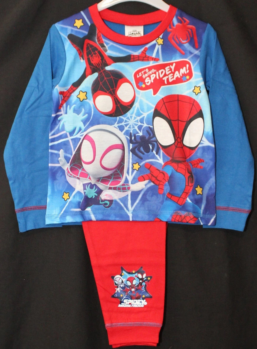 SPIDER-MAN Boy's Pyjamas/ Red & Blue SPIDEY PJs Sizes 1.5-5 Years