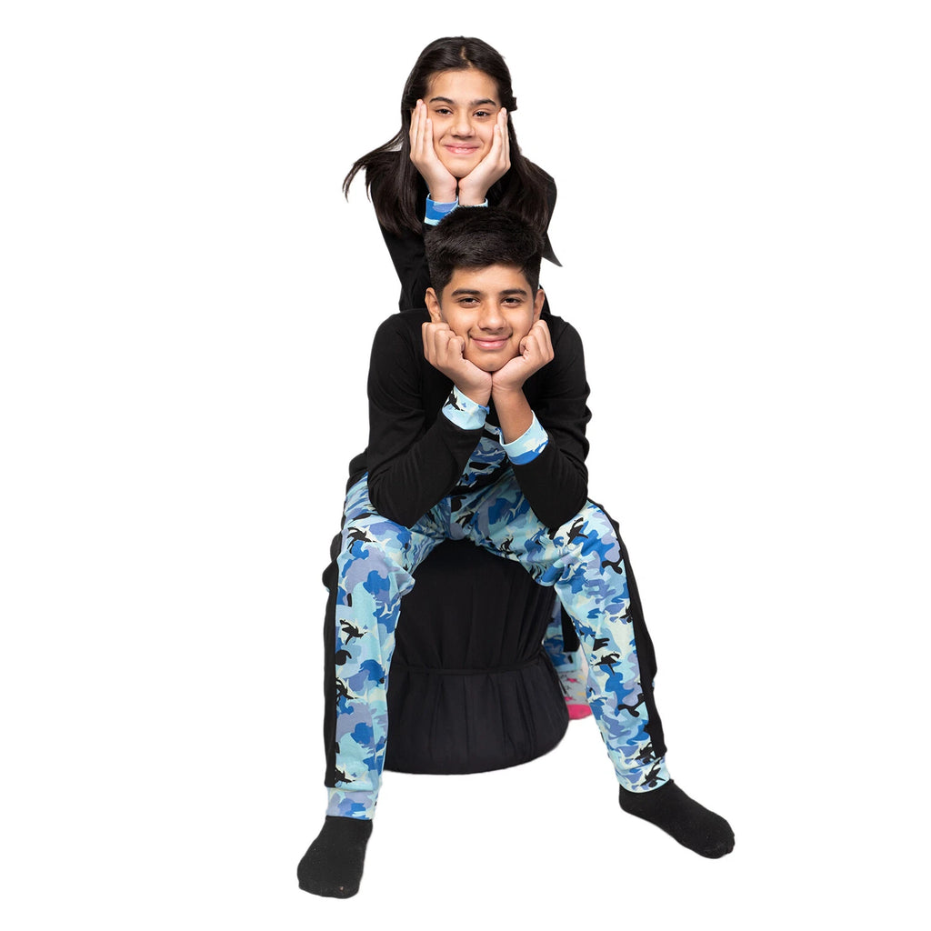 Kids Unisex Boys Girls Long Camo Cotton Gamer Gaming Pyjamas PJ Sets 5-13 Years