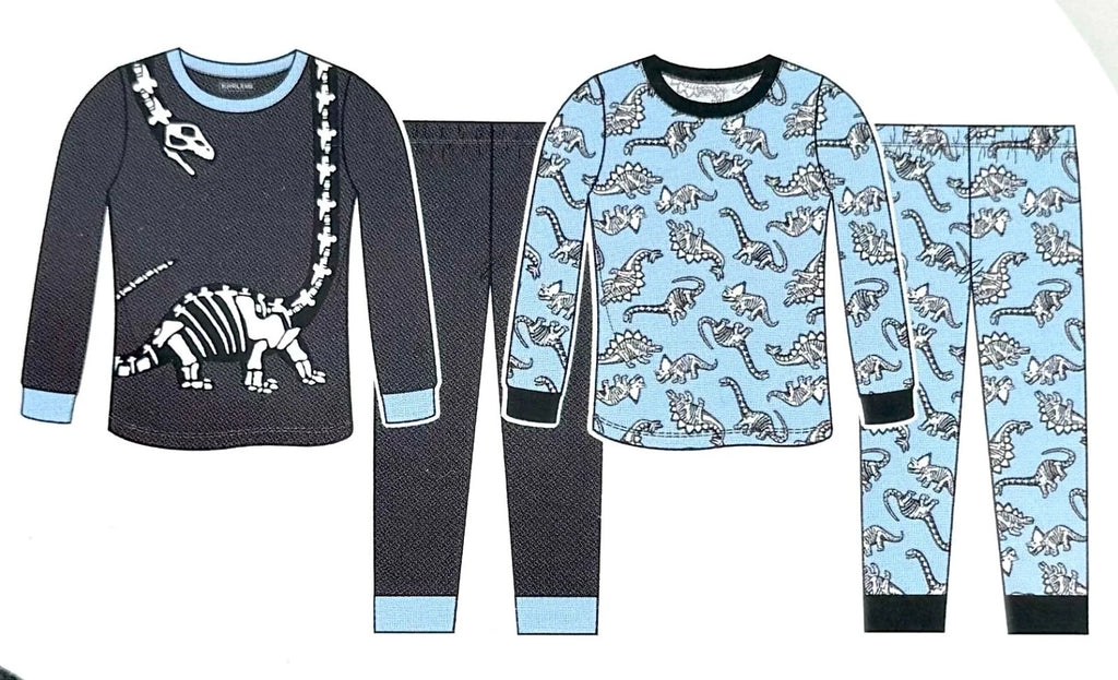 Kirkland Signature Kids' 4-PC Cotton PJ Set MULTI COLOR