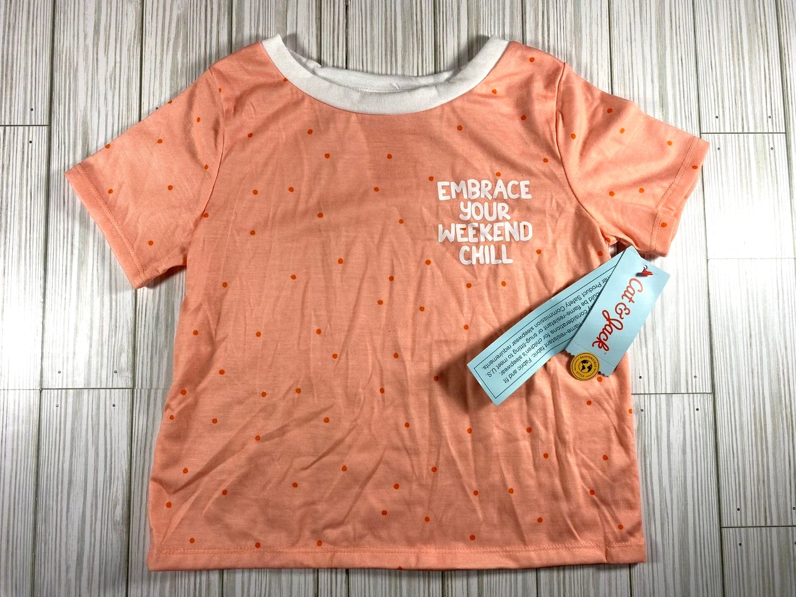 Cat & Jack Girls 2pc pajama Embrace your Weekend Chill