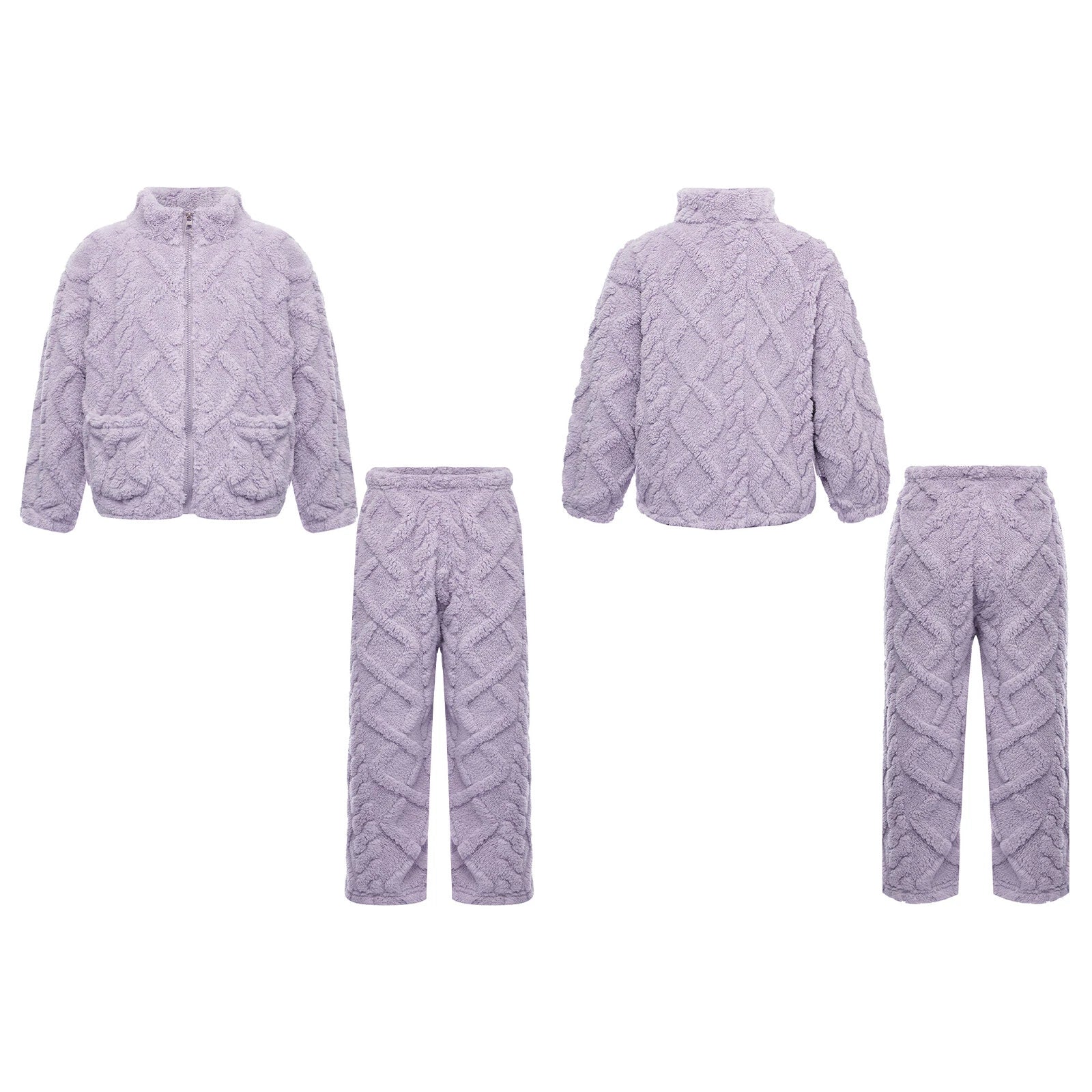 Unisex Kids Outfit Homewear Set Tops With Pants Pajamas Long Sleeve Loungewear