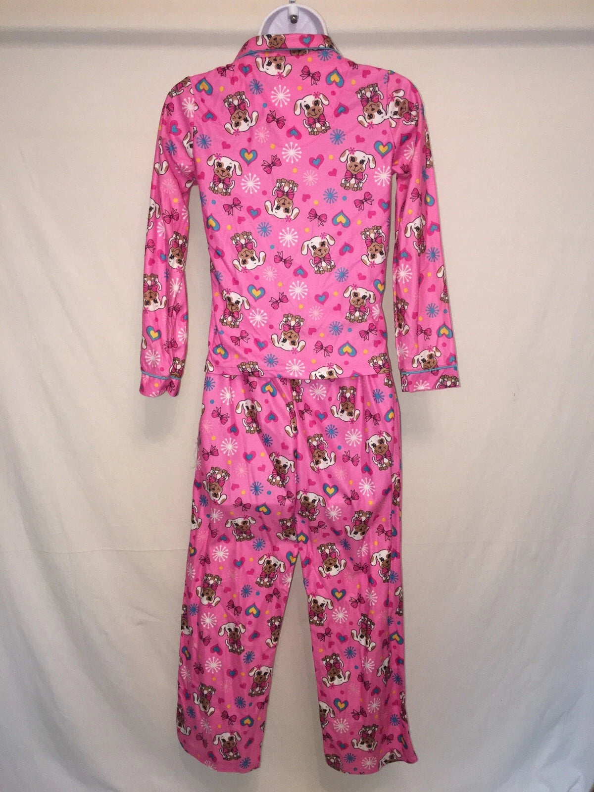 2 PIECE PAJAMA SET GIRLS SLEEPWEAR Lg 10-12 Button up top design style options