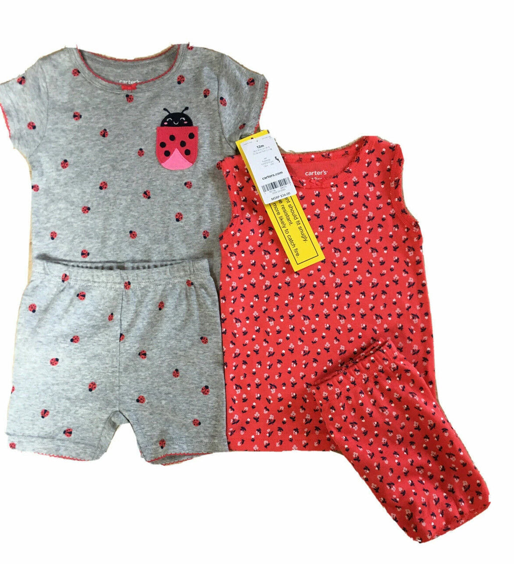 CARTER’S Pajamas Baby/Toddler 2PC-4PC Cotton Snug Fit Short-Sets 9M,-24M, 4T NWT