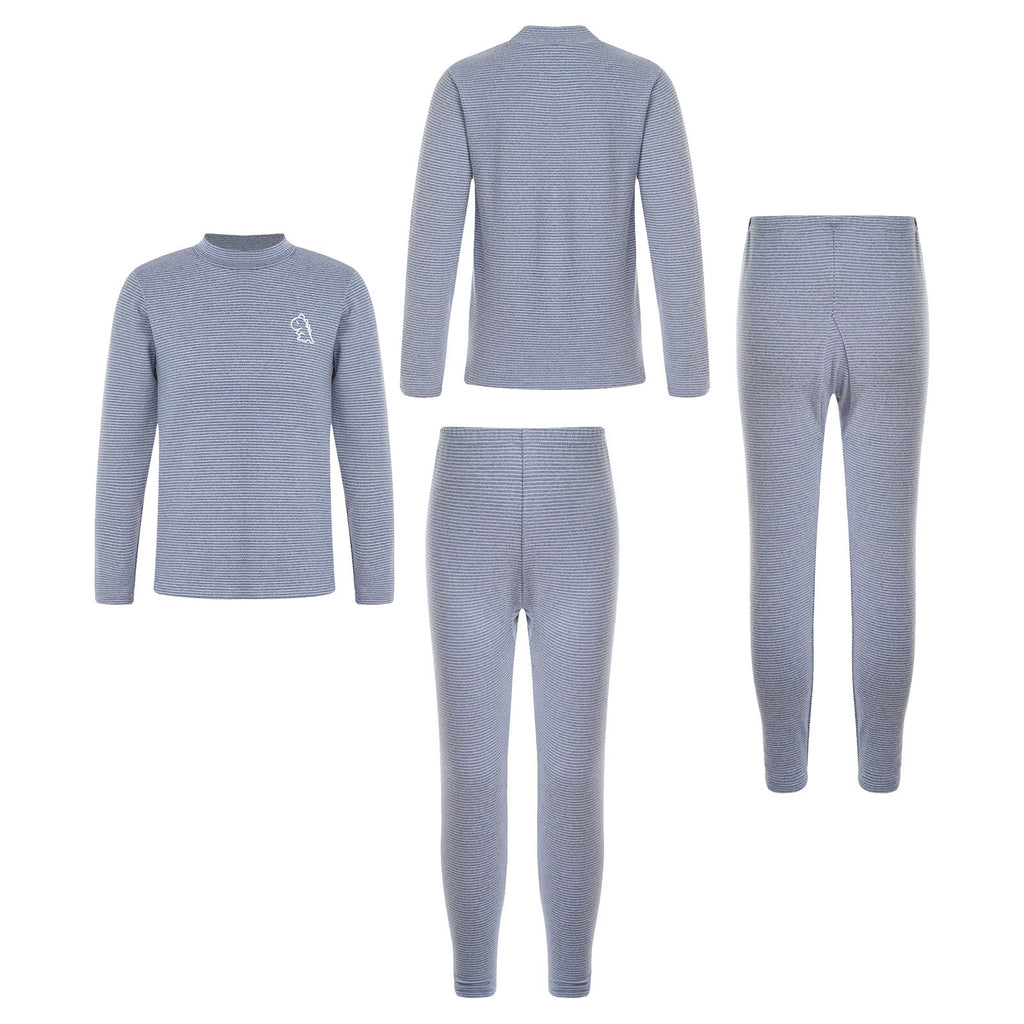 Kids Boys Girls Thermals Sets Pajamas T-shirt And Tights Suit Warm Active Home