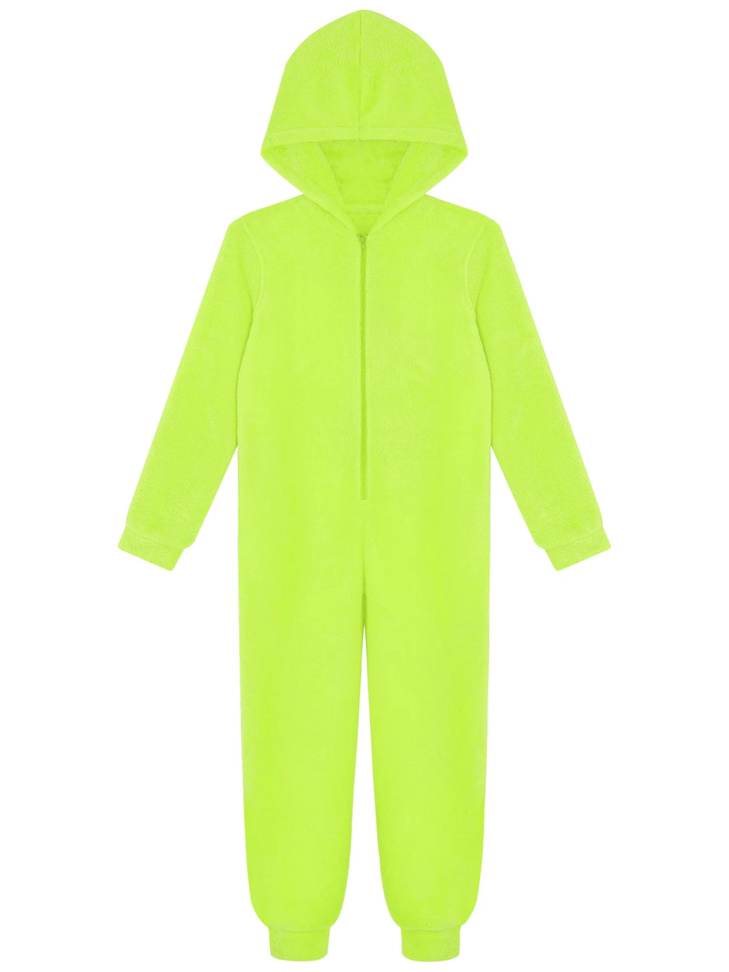 Unisex Kids Fleece Hooded Jumpsuit for Boys Girls Zip-up One Piece Pjs Sleepwear