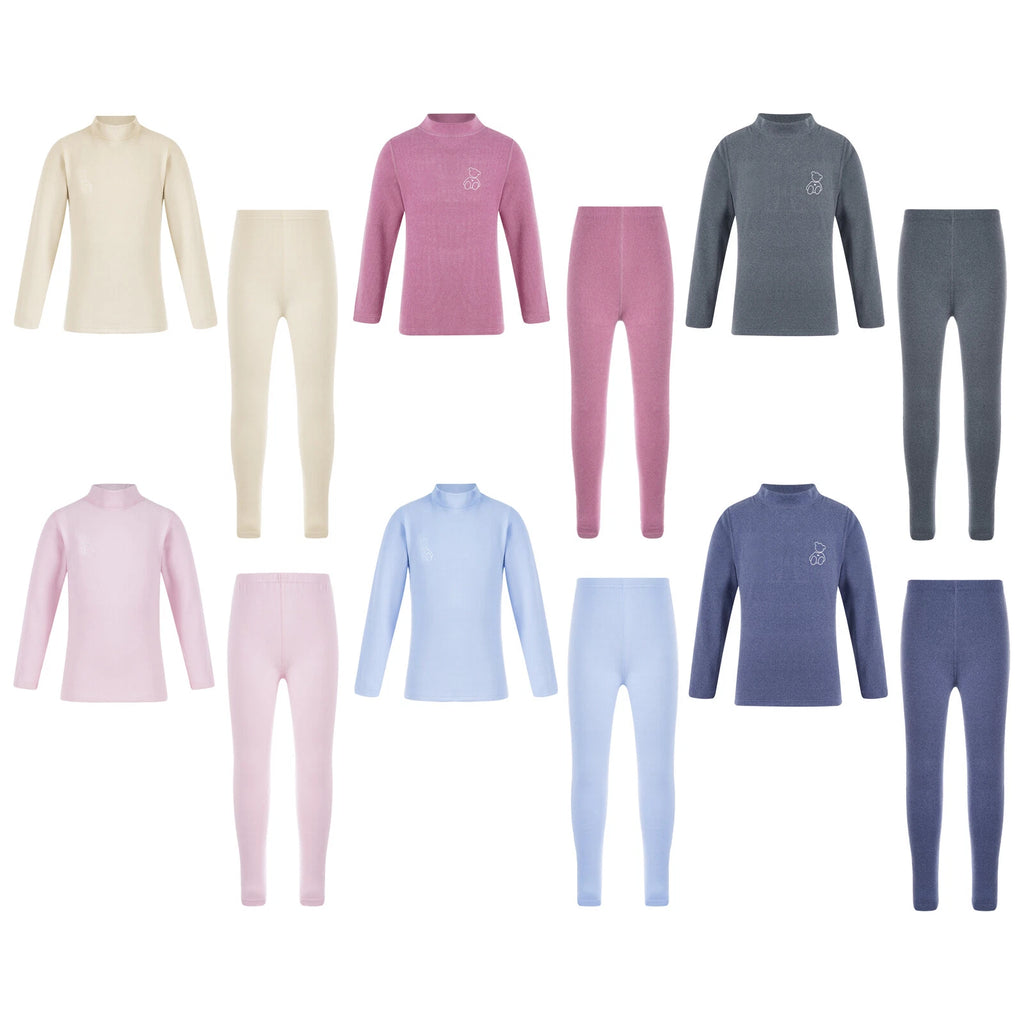 Kids Boys Girls Tees Long Sleeve Top Bear Print Sleepwear Pajamas Loungewear