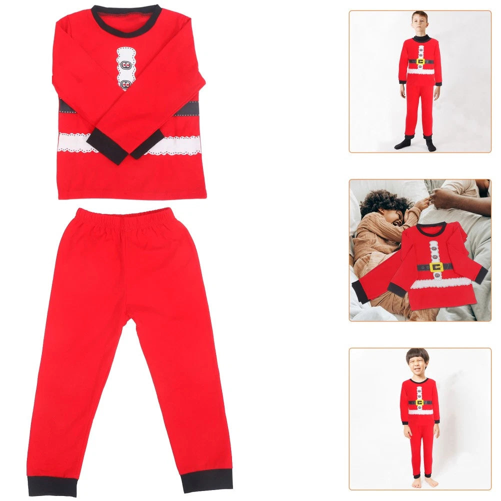 Christmas Pajamas Set Toddler Boy Kids Snowman Costume Funny Tshirt