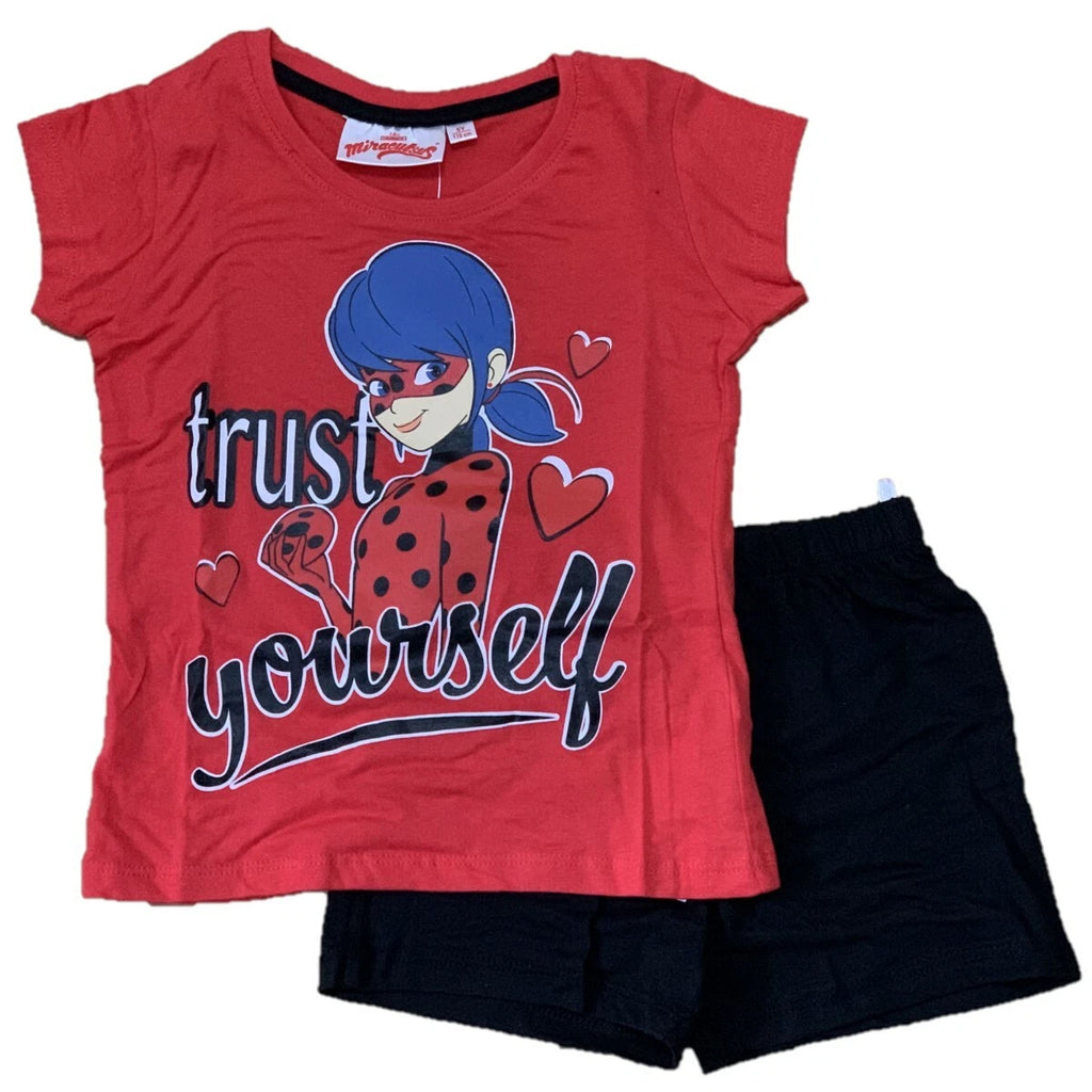 Boys Girls Kids Children Pyjamas Short Sleeve T-Shirt Shorts Set Age 2-12 Years