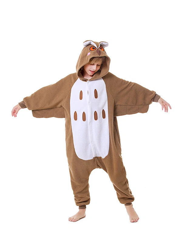CANASOUR Kids Owl One-piece Pajamas Halloween Christmas Cosplay Costumes