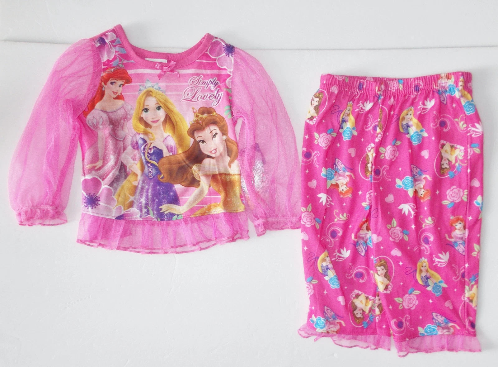 Disney Princesses Infant Girls Princess Pajama Sets 2 to Choose Size 12M NWT