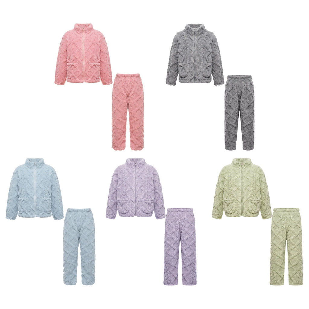 Unisex Kids Outfit Homewear Set Tops With Pants Pajamas Long Sleeve Loungewear