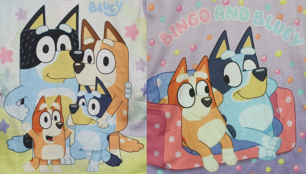 BLUEY Girl's Short Pyjamas / Shorty/Summer PJs Sizes 18 Months-5 Years