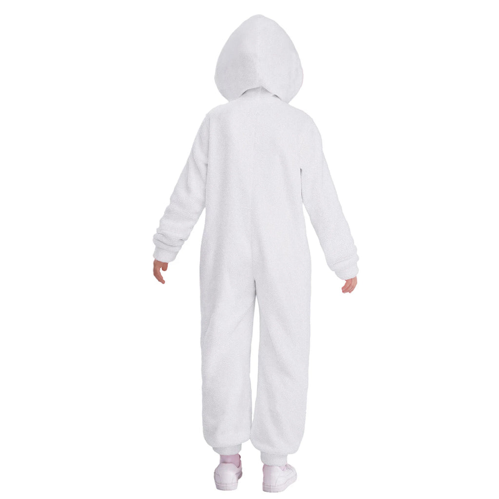 Unisex Kids Fleece Hooded Jumpsuit for Boys Girls Zip-up One Piece Pjs Sleepwear
