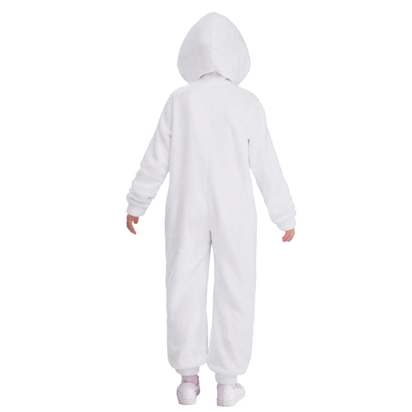 Unisex Kids Fleece Hooded Jumpsuit for Boys Girls Zip-up One Piece Pjs Sleepwear
