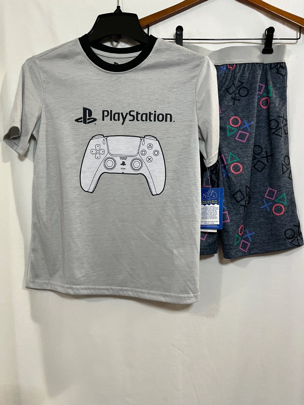 PlayStation Gray Pj Set  2 Piece Short Sleeve Shirt & Shorts Boy's U pick NEW