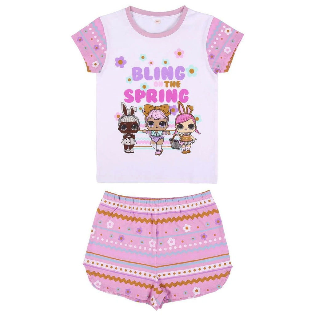 Girls LOL Surprise Character Short Pyjamas Nightwear Shorties Pjs Age 3-10 Years