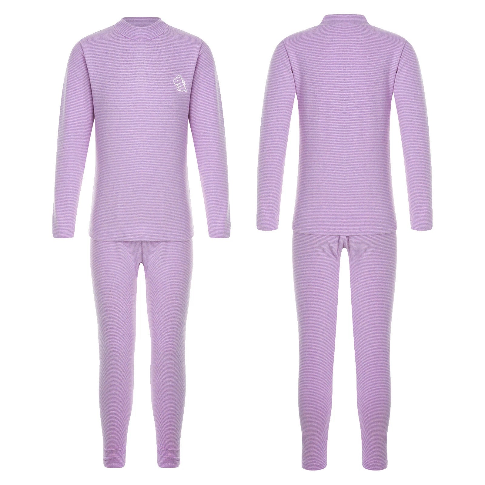 Kids Boys Girls Thermals Sets Pajamas T-shirt And Tights Suit Warm Active Home