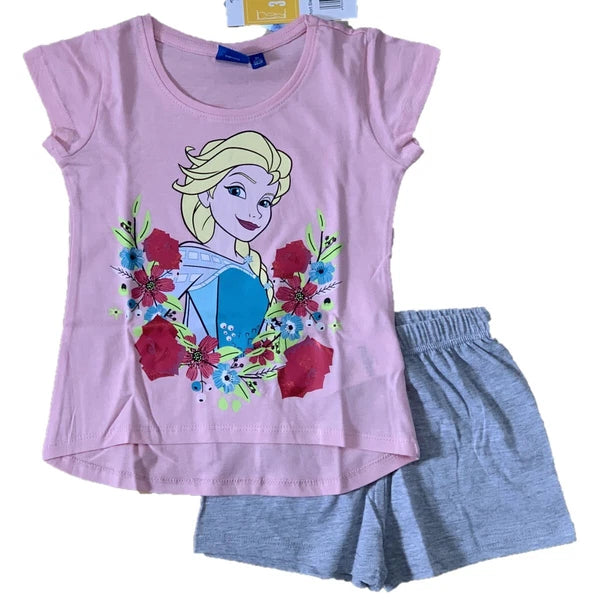 Boys Girls Kids Children Pyjamas Short Sleeve T-Shirt Shorts Set Age 2-12 Years