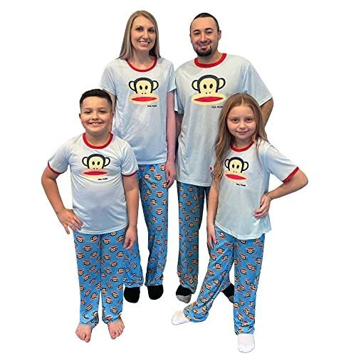 Official Paul Frank Monkey Face 2-Piece Shirt & Pajama Lounge Pants! Blue/Black