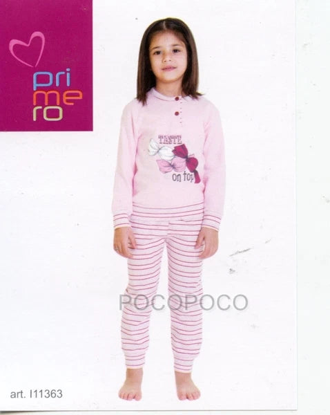 Long Sleeve Pajamas Girl Milano Point PRIMERO ART. I11363