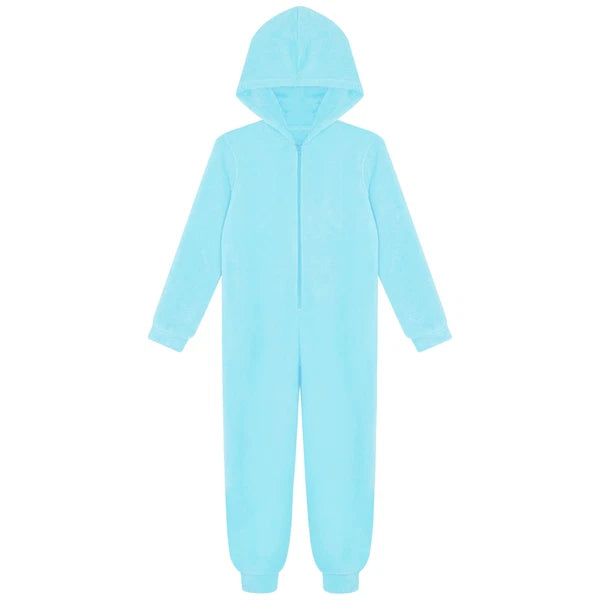 Unisex Kids Fleece Hooded Jumpsuit for Boys Girls Zip-up One Piece Pjs Sleepwear