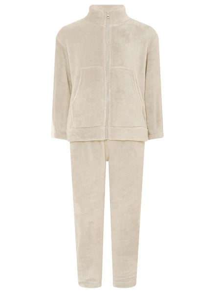 Kids Pajama Set Flannel Nightwear Soft Sleepwear Long Sleeve Homewear Fuzzy