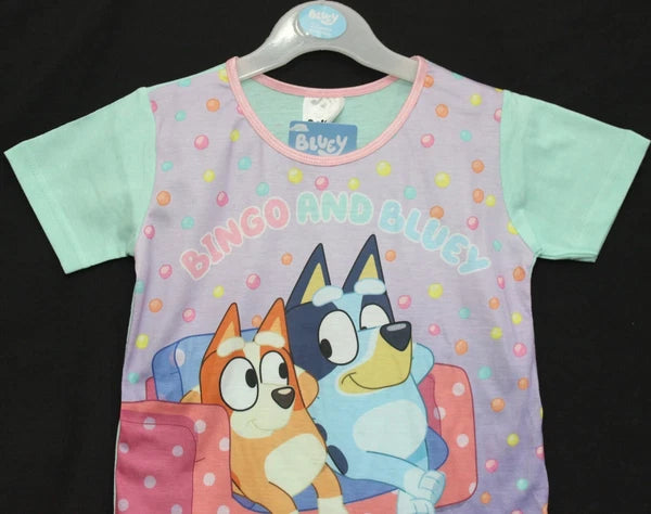 BLUEY Girl's Short Pyjamas / Shorty/Summer PJs Sizes 18 Months-5 Years