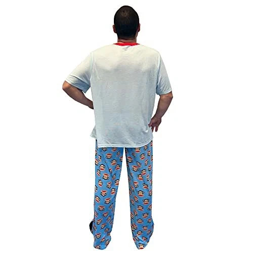 Official Paul Frank Monkey Face 2-Piece Shirt & Pajama Lounge Pants! Blue/Black