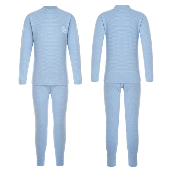 Kids Boys Girls Thermals Sets Pajamas T-shirt And Tights Suit Warm Active Home