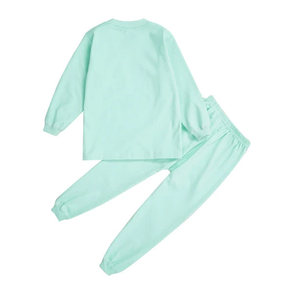 Kids Nightwear Warm Pajama Set Comfy Sleepwear Zipper Homewear 2 Piece Outfits