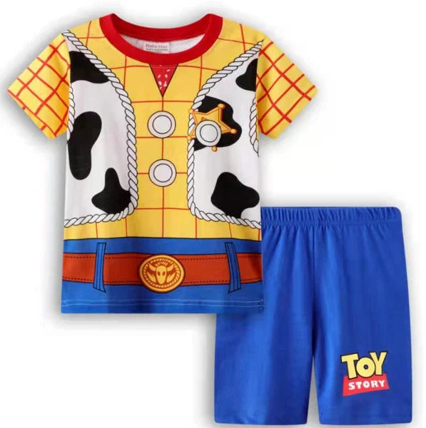 Boys Girls Kids Spiderman Superhero Pyjamas Short Sleeve T-Shirt Shorts PJs 1-6Y