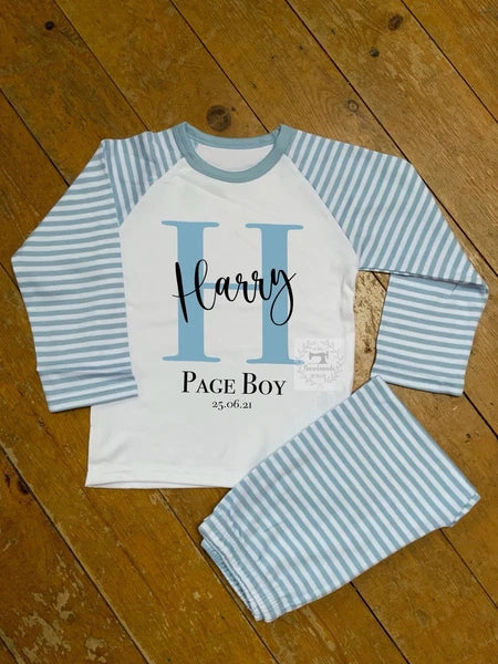 Personalised Children's Kids Flower girl Page Boy Pyjamas - Flower Girl Page Boy