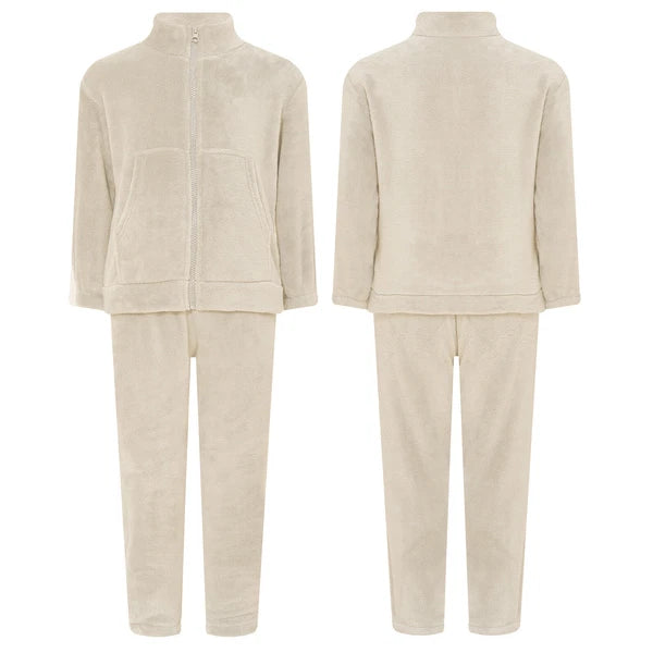 Kids Pajama Set Flannel Nightwear Soft Sleepwear Long Sleeve Homewear Fuzzy