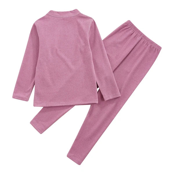 Kids Boys Girls Top Workout Tees Base Sleepwear Pajamas Set Exercise Suit Layer