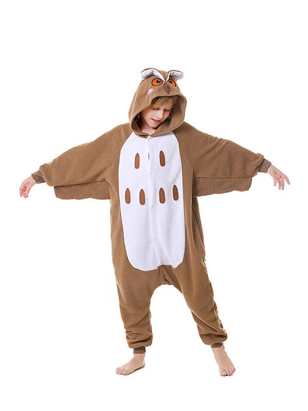 CANASOUR Kids Owl One-piece Pajamas Halloween Christmas Cosplay Costumes