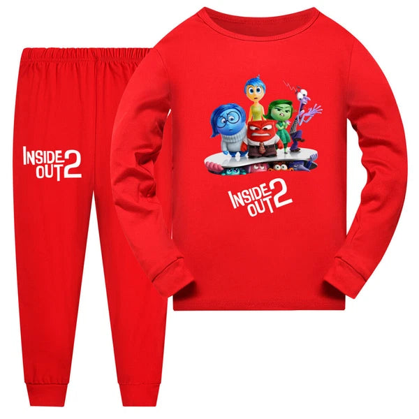 Inside Out2 Pyjamas Loungewear Sleepwear Outfits Kids Girls Boys Long Sleeve-