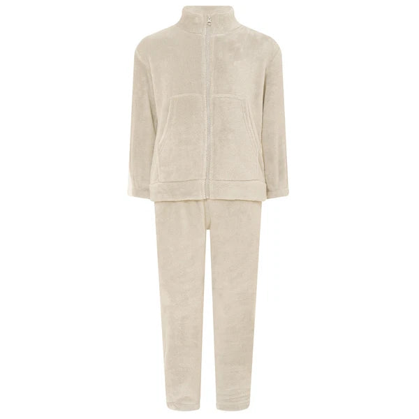 Kids Nightwear Warm Pajama Set Comfy Sleepwear Zipper Homewear 2 Piece Outfits