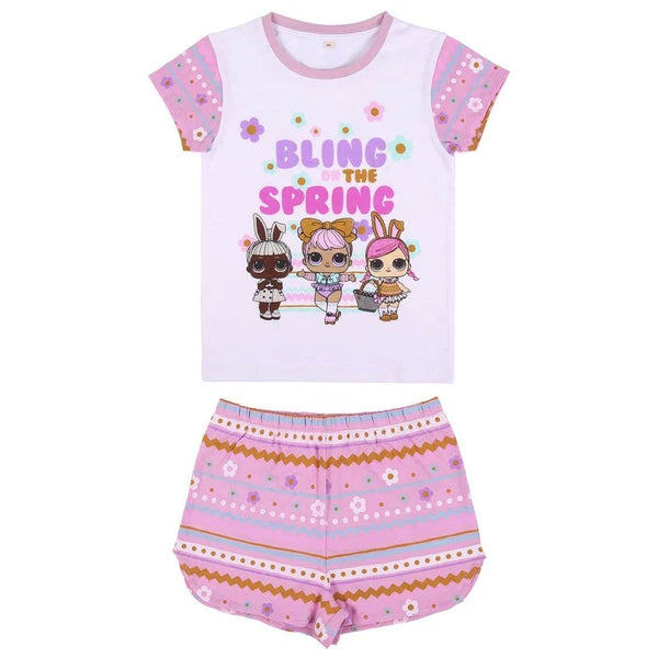Girls LOL Surprise Character Short Pyjamas Nightwear Shorties Pjs Age 3-10 Years