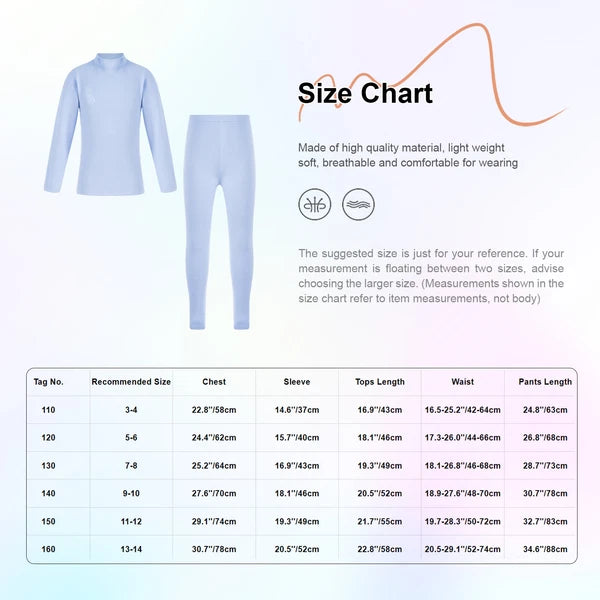 Kids Boys Girls Top Workout Tees Base Sleepwear Pajamas Set Exercise Suit Layer