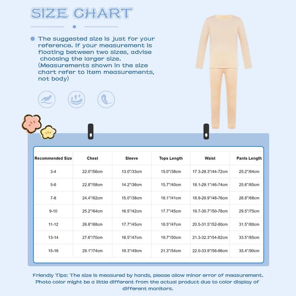 Kids Girl's Pajamas Set Training Sleepwear Round Neck Pullover And Pantyhose