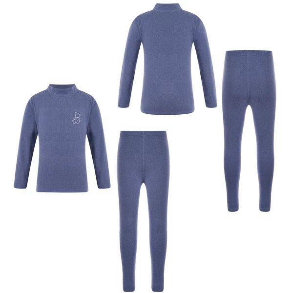 Kids Boys Girls Top Workout Tees Base Sleepwear Pajamas Set Exercise Suit Layer