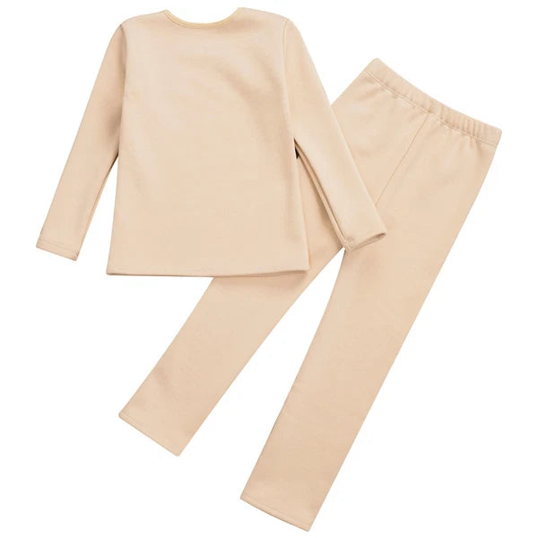 Kids Girl's Pajamas Set Training Sleepwear Round Neck Pullover And Pantyhose