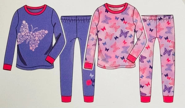 Kirkland Signature Kids' 4-PC Cotton PJ Set MULTI COLOR